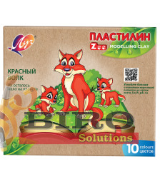 Pastă de modelat ZOO, 10 culori x 15 gr.